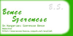 bence szerencse business card